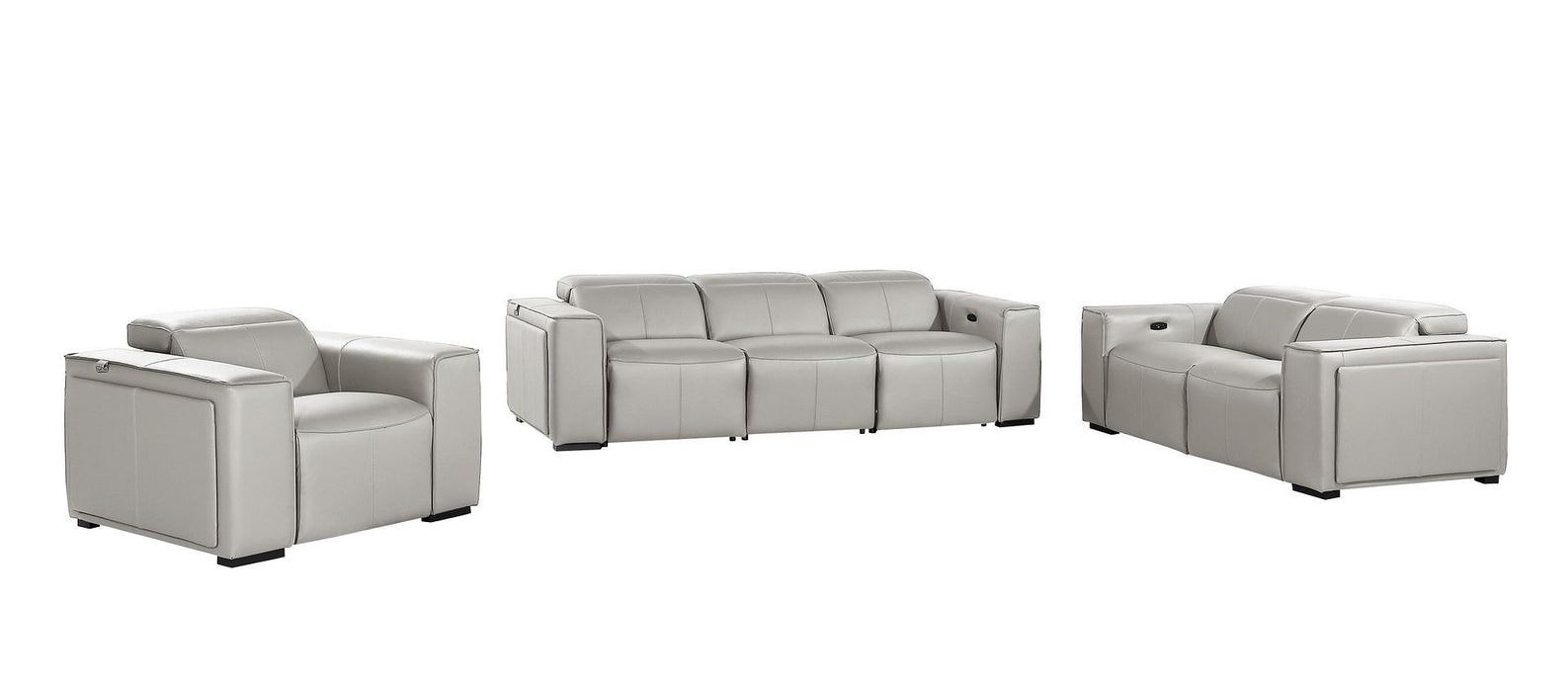 1224 - 6-Piece Modular Power Reclining Sofa, Loveseat & Chair Set In With 6 Power Recliners & Power Headrests
