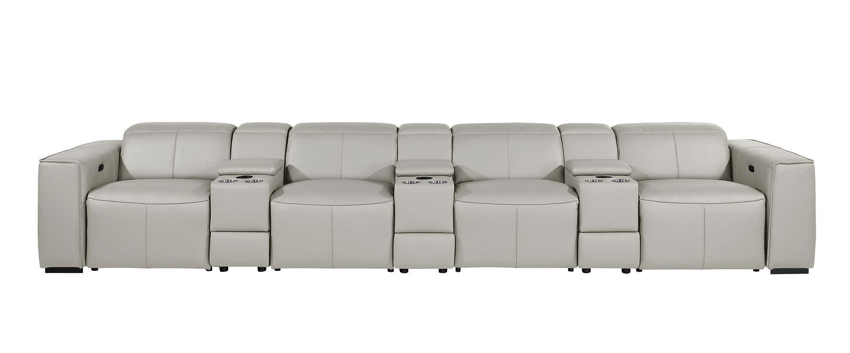 1224 - 7-Piece Modular Power Reclining Sofa In With 4 Power Recliners & Power Headrests