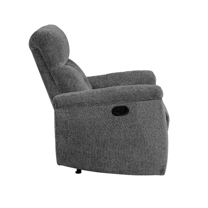 Treyton - Motion Loveseat - Gray Chenille