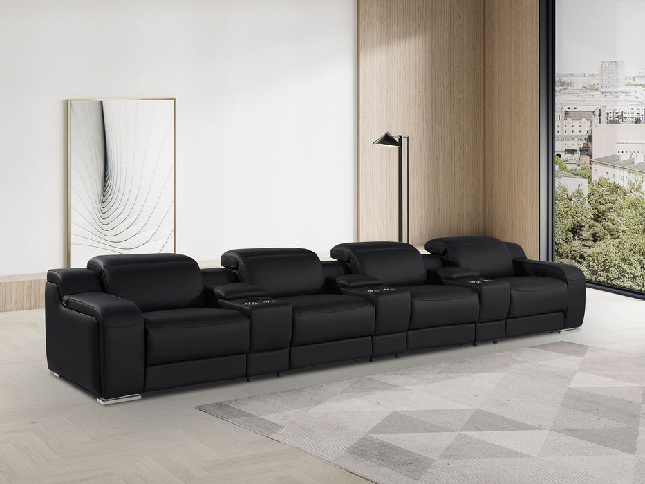 1116 - 7-Piece Modular Power Reclining Sofa In With 4 Power Recliners & Power Headrests