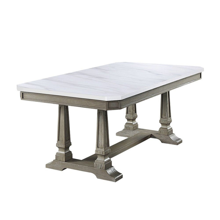 Zumala - Dining Table - Marble Top & Weathered Oak