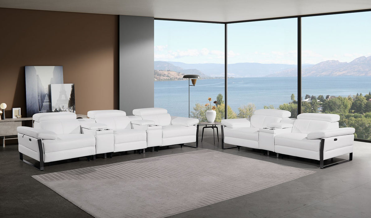 1246 - Modular Power Reclining Dual Console Sofa And Console Loveseat Set With Power Headrests