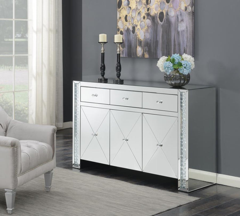 Maya - 3-Drawer Accent Cabinet - Silver