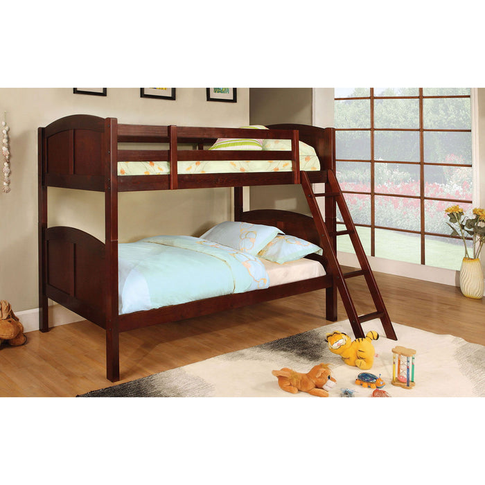 Rexford - Twin Over Twin Bunk Bed - Cherry