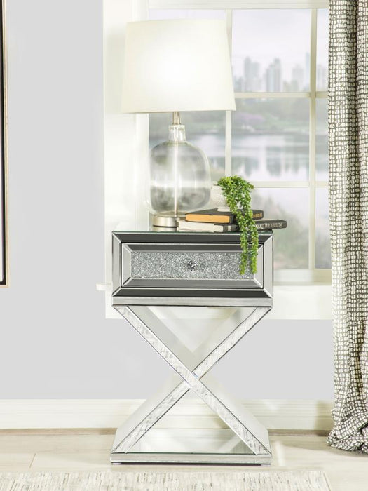 Hazel - 1-Drawer Accent Table - Mirror