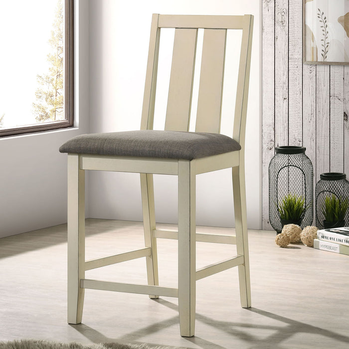 Wilsonville - Counter Height Chair (Set of 2) - Antique White / Gray
