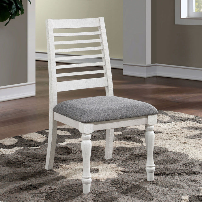 Calabria - Side Chair (Set of 2) - Antique White / Gray