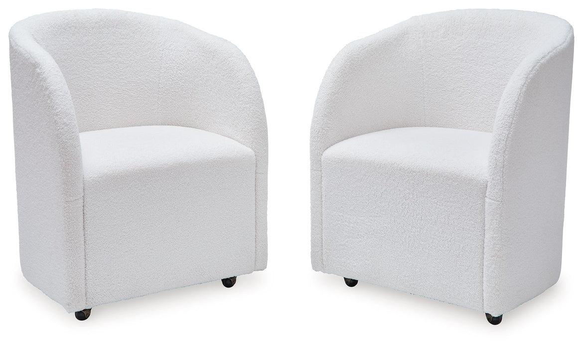 Rowanbeck - Dining Upholstered Arm Chair (Set of 2) - Ivory