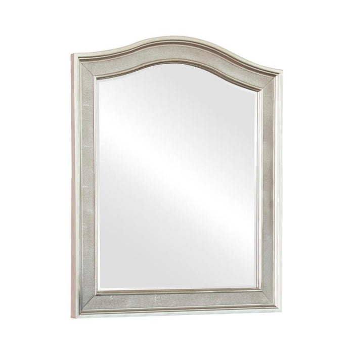 Bling Game - Arched Top Vanity Mirror - Metallic Platinum