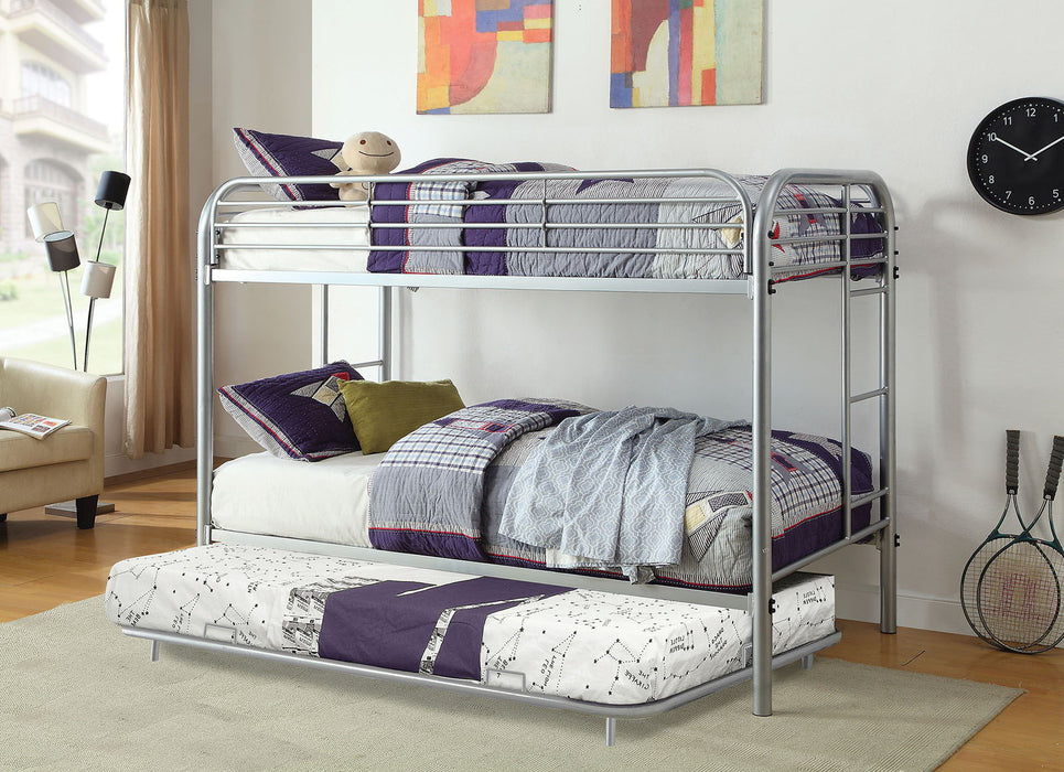 Opal - Twin Over Twin Bunk Bed - Silver