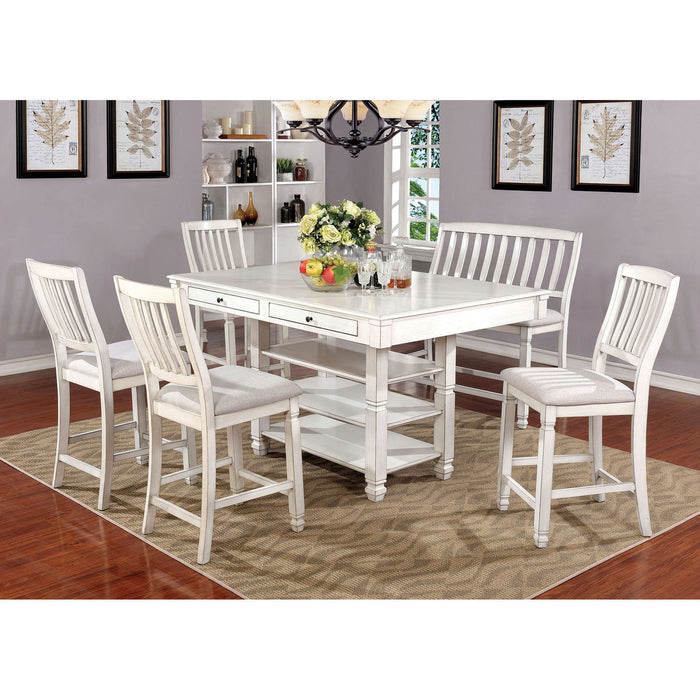 Kaliyah - Counter Height Table - Antique White