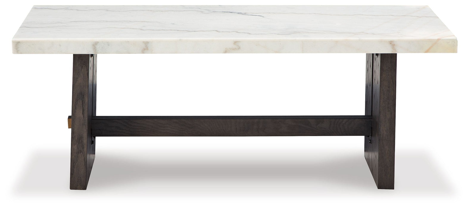 Burkhaus - Rectangular Cocktail Table - White / Dark Brown