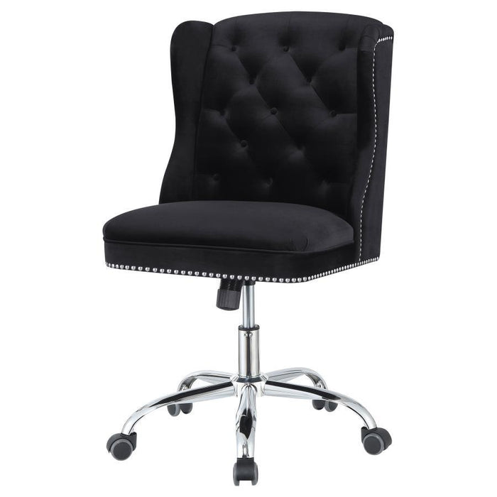 Julius - Upholstered Tufted Office Chair - Black And Chrome