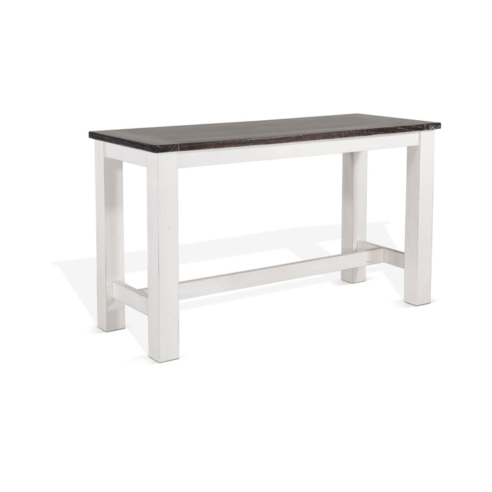Carriage House - 36" High Counter Table - White / Dark Brown