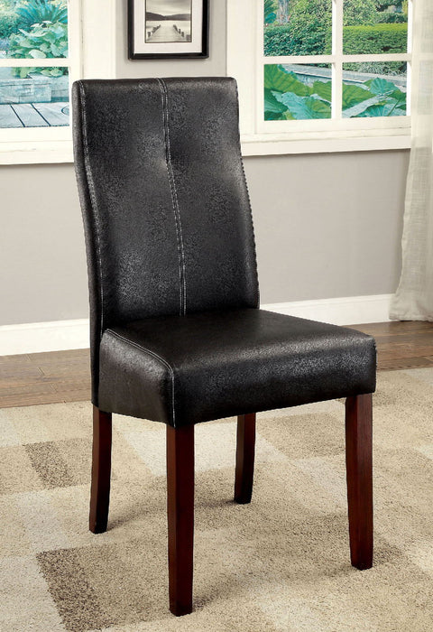 Bonneville - Side Chair (Set of 2) - Brown Cherry / Black