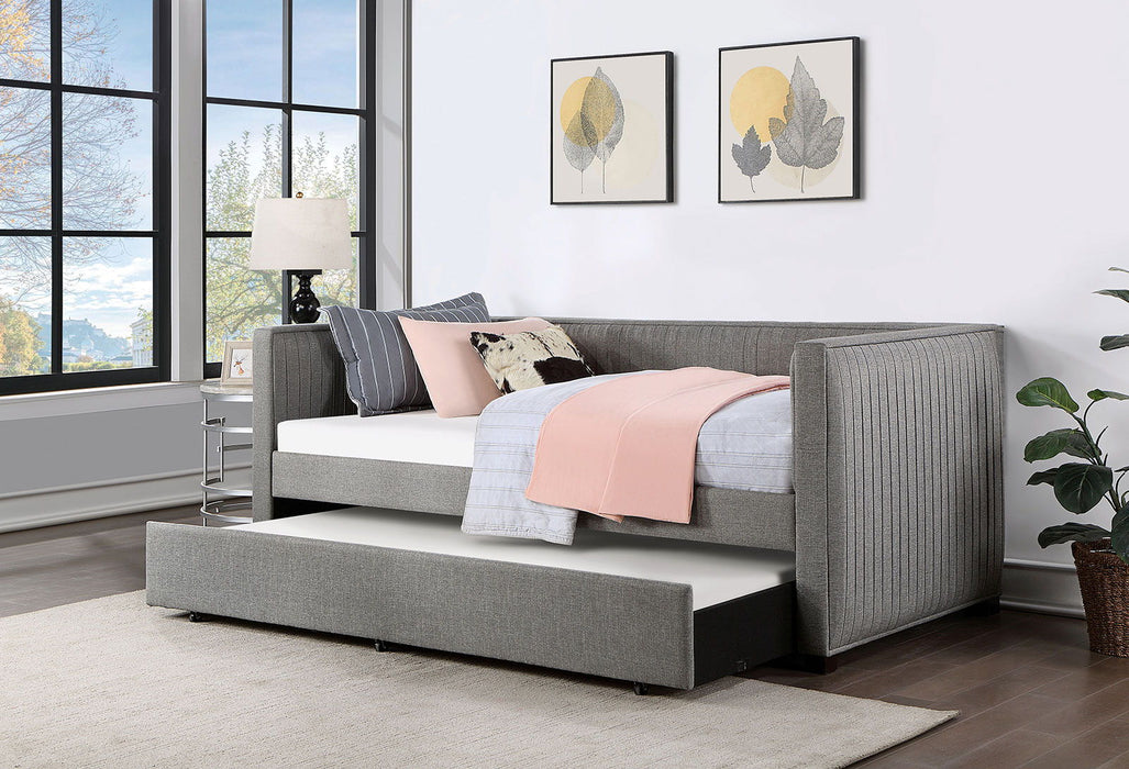Doran - Twin Daybed With Trundle - Gray