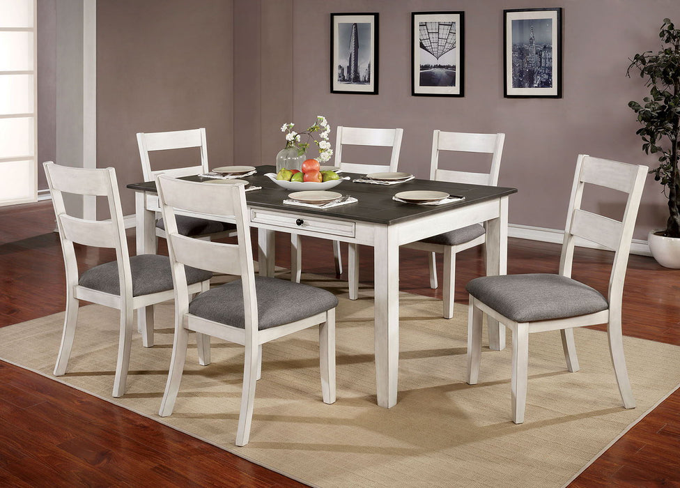 Anadia - Dining Table - Antique White / Gray