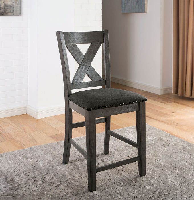Lana - Counter Height Chair (Set of 2) - Gray / Charcoal