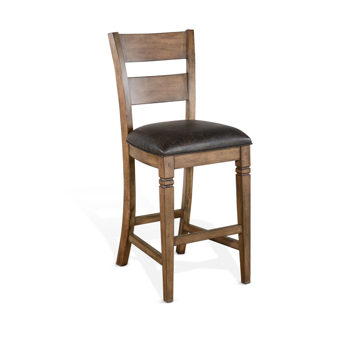 Doe Valley - Barstool With Cushion Seat - Brown / Black