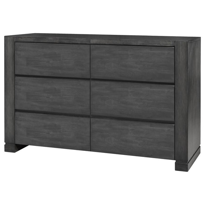 Lorenzo - 6-Drawer Dresser - Dark Gray
