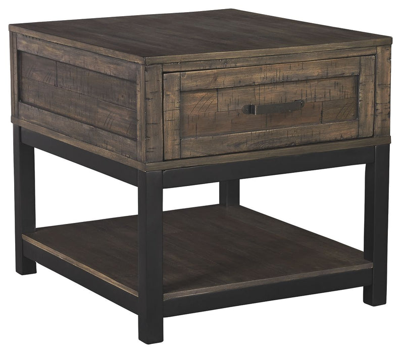 Johurst - Rectangular End Table - Grayish Brown
