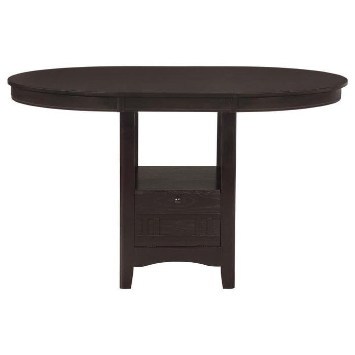 Lavon - 5-Piece Counter Height Dining Room Set - Espresso And Black