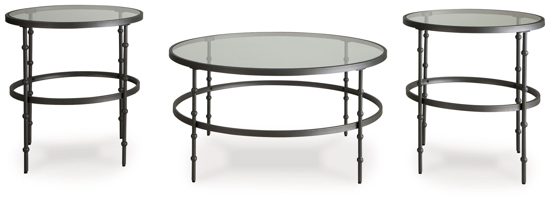 Kellyco - Occasional Table Set (Set of 3) - Gunmetal