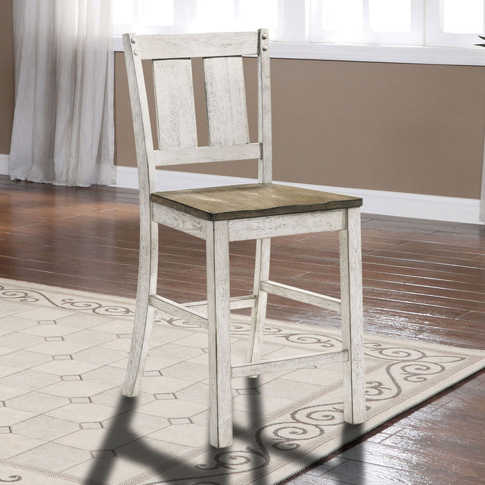 Dakota - Counter Height Chair (Set of 2) - Antique White / Ash Brown