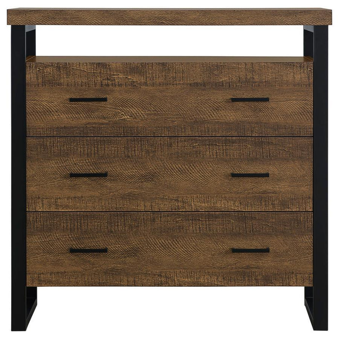 Thompson - 3-Drawer Accent Cabinet - Rustic Amber