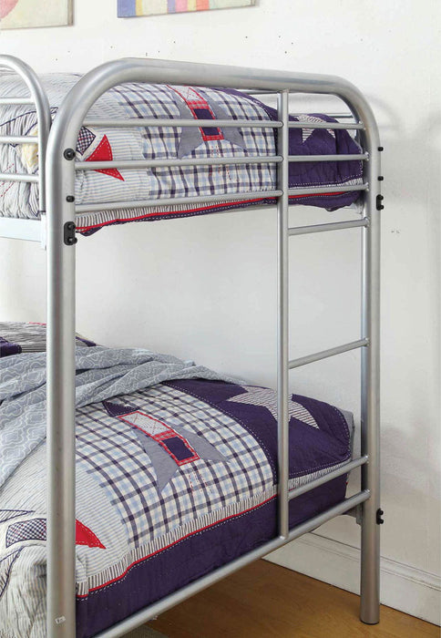 Opal - Twin Over Twin Bunk Bed - Silver