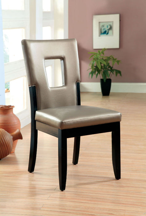 Evant - Side Chair (Set of 2) - Black / Silver