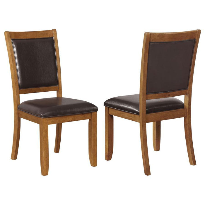Nelms - Upholstered Side Chairs (Set of 2) - Deep Brown And Dark Brown
