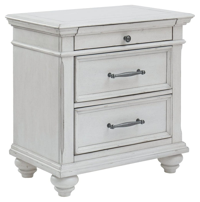 Kanwyn - Three Drawer Night Stand - Whitewash