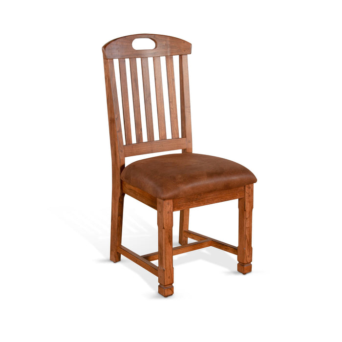 Sedona - Slatback Side Chair With Cushion Seat - Light Brown