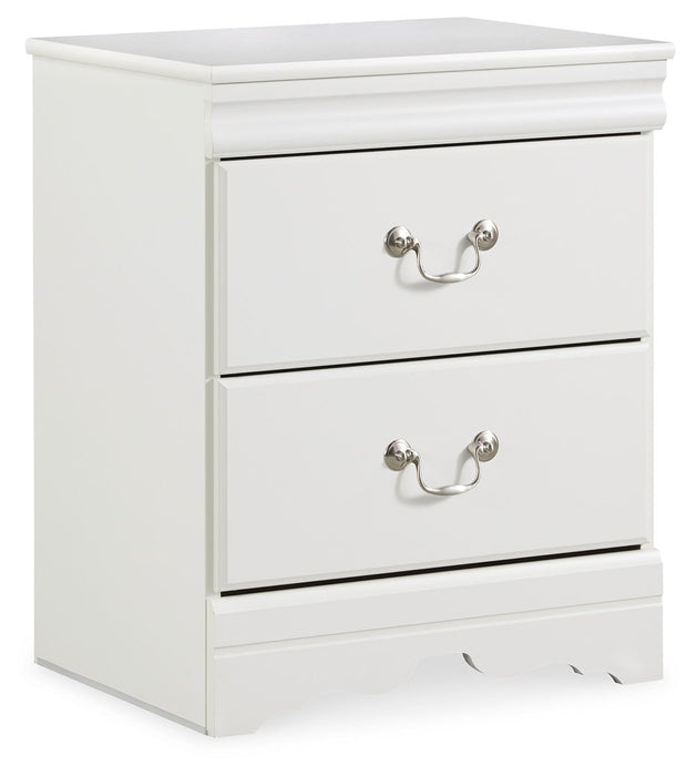 Anarasia - Two Drawer Night Stand - White