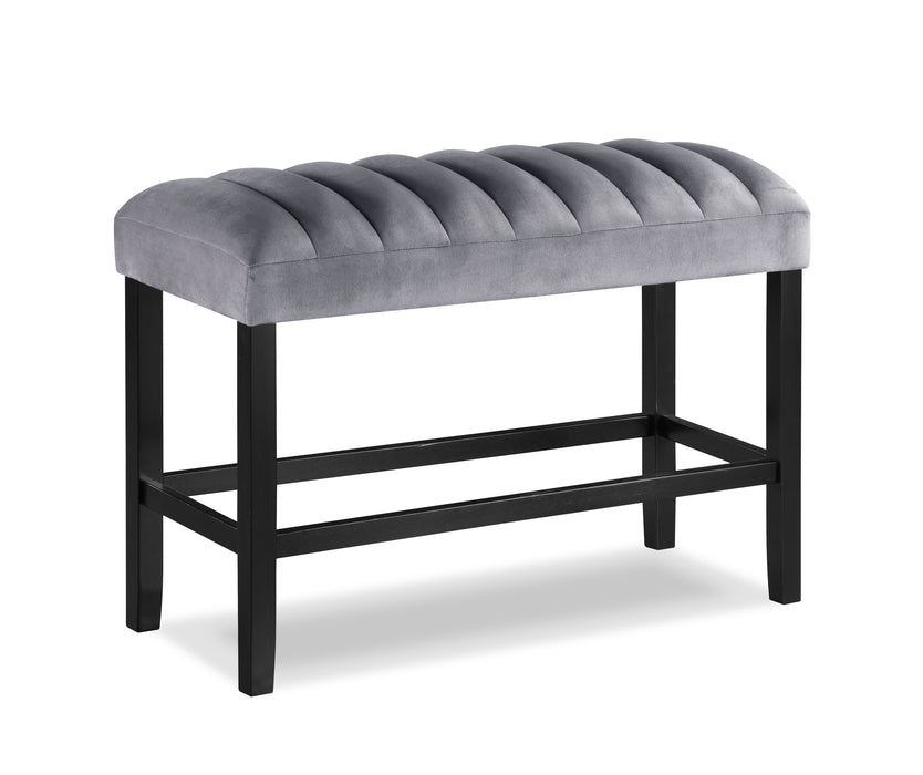Pascal - Dining High Bench - Pearl Silver