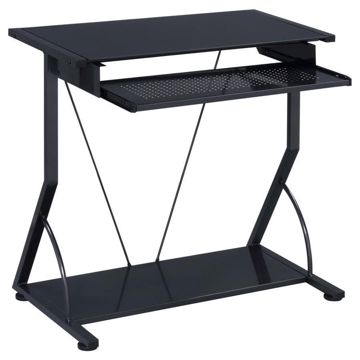 Alastair - Computer Desk With Keyboard Tray - Black